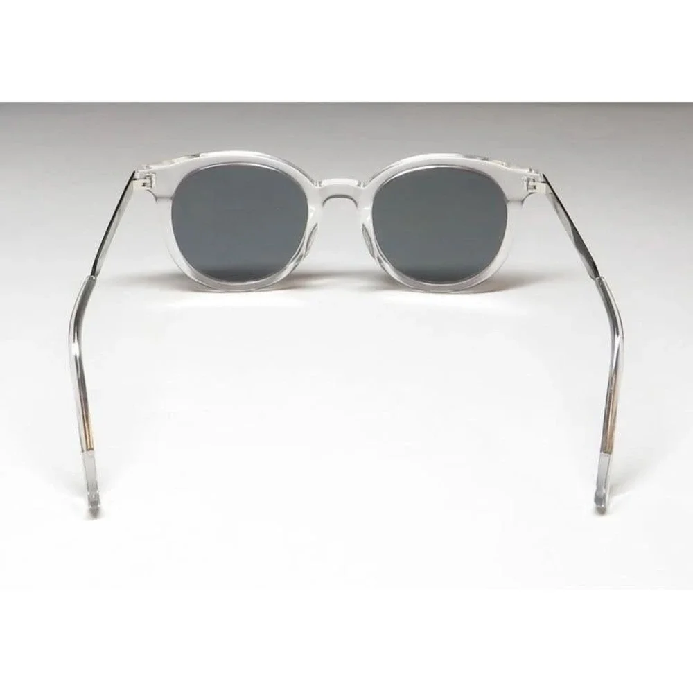 Oscar by Oscar de la Renta Sunglasses Clear Frame Pink Green Mirrored Lenses NEW